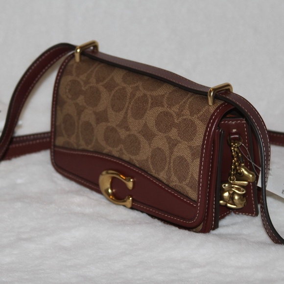 COACH Signature Bandit Lunar New Year Crossbody Bag Purse Handbag Rabbit Charm - Picture 4 of 8